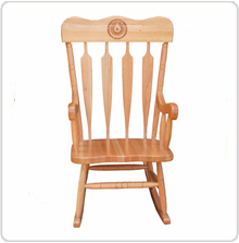 Wood Rocking Chair with Texas Seal
