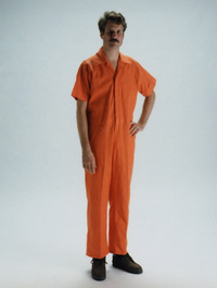 Man wearing Orange Coverall
