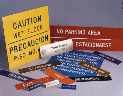 Plastic signs